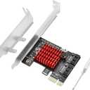 ELUTENG PCIE SATA Expansion Card 2 Port PCIE to SATA Card 6Gbps SATA 3.0 Controller PCI Express X1 Expansion Card with Low Profile Bracket for Desktop PC Support SSD HDD