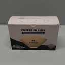 #4 Cone Coffee Filter 8-12 Cup, 200 Count Unbleached Natural Paper, No Blowout, Disposable for Pour Over and Drip Coffee Maker