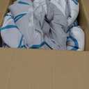 Anibedding Teal Floral Comforter Set Full Size 7 Piece, Teal Blue Flower Bed in a Bag, Elegant Botanical Floral Comforter Soft Microfiber Complete Bedding Set for All Season, (Teal, 78"x90")