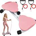 Waist Twister Machine, Ab Twister Board with Resistance Bands - 300 lbs Capacity Home Exercise Equipment for Belly Fat, Core Workout - Noiseless & Anti-Slip for Women/Men