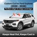 EcoNour Windshield Sunshade Compatible for Ford Explorer 2020-2024 2025 2026, Sun Visor for Front Windshield & Window Sun Shade Cover, UV Heat Blocker & Protector, Car Accessories