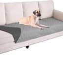 Ameritex Waterproof Dog Bed Cover Pet Blanket for Furniture Bed Couch Sofa Reversible (30x90 Inch (Pack of 1), Grey+dark Grey)