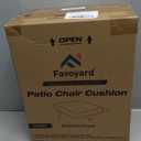 Favoyard Patio Chair Cushions 19 x 19 x 3 Inch Waterproof Outdoor Seat Cushions for Patio Furniture 3-Year Color Fastness Garden Sofa Couch Chair Pads with Handle & Adjustable Straps Set of 2, Beige