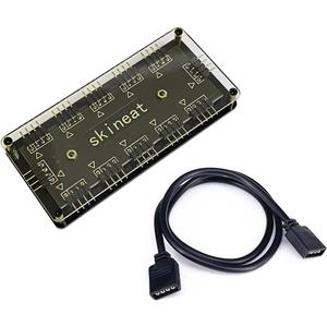 12V 4Pin RGB LED Splitter 11-Port Hub with 50CM 4Pin Extension Cord, Perfect for Lots of RGB.12V RGB Splitter Hub with Case (12v) 12V 4Pin RGB LED Splitter 11-Port Hub with 50CM 4Pin Extension Cord, Perfect for Lots of RGB.12V RGB Splitter Hub with Case (12v)