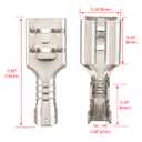 Baomain Female Spade Quick Splice Crimp Terminals 4.8mm Crimp Connector Non Insulated Pack of 100