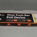 BEAMNOVA 27.5 in Door Push Bar Panic Exit Device Commercial Exterior Lever Lock Key Set Gate Roller Strike Plate End Cap Hardware Parts, for 27.5 to 41 inches Wide Door, Black