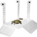 Acrylic Turtle Dock Basking Platform - 14 Inch Effortless and Sturdy Dock for Aquatic Turtles, No Screwdriver Required, Innovative Turtle Tank Fixture for Safety and Durability