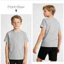 YERIOK 5 Pack Boys Shirts Short Sleeve Shirts for Boys Cotton T-Shirts Kids Toddler Tshirts Tees Clothes Summer Tops 12-14Y