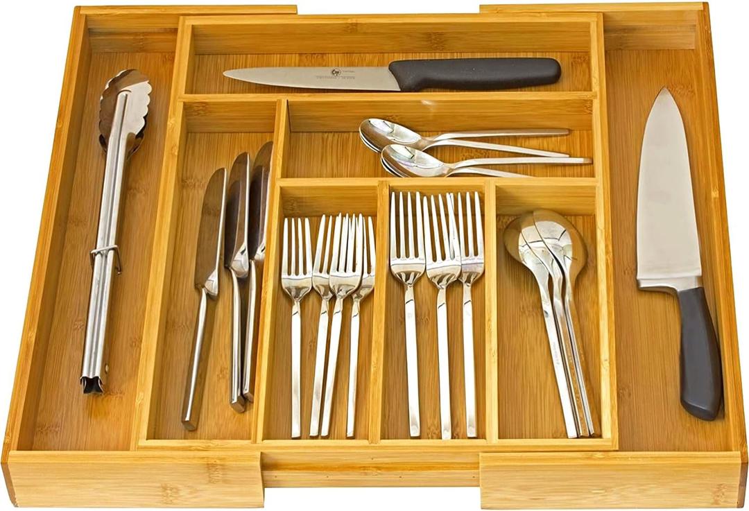 Home-it Expandable Cutlery Drawer - made for Utensil Organizer - Flatware Dividers Kitchen Holder