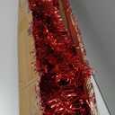 Red Christmas Tree, 6ft Artificial Tinsel Christmas Tree for Home Decorations550 Branch Tips Premium Hinged Holiday Xmas Tree for Halloween Decor