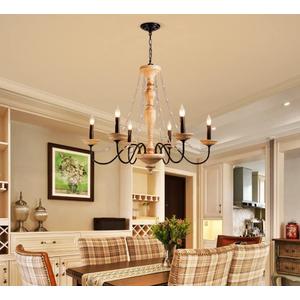 23021 Farmhouse Chandelier Fixtures Lights French Country Style,6 Lights Farmhouse Pendant Light Rustic Chandelier for Bedroom Dining Room Living Room Chain Adjustable