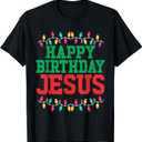 Happy Birthday Jesus | Christian Christmas T-Shirt M