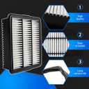 Engine Air Filter Compatible with 2021 2022 2023 2024 Hyundai Elantra Limited/SE/SEL 2.0L Replaces# 28113-AA100 28113-AA100-AS 28113AA100