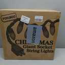 Christmas Decorations - 17Ft Christmas Giant Socket String Lights, with C26 Waterproof Jumbo Multicolored Light Bulb for Outdoor Indoor Outside Holiday Yard Garden Decor, 10 Lights