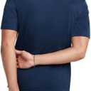 Champion Men's Athletic Short Sleeve T-Shirt, Standard Fit, Moisture Wicking, Anti Odor, Navy, X-Large Tall
