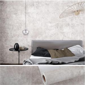 VEELIKE Neutral Concrete Wallpaper Peel and Stick Boho Aesthetic Wallpaper for Bedroom Bathroom 354''x32'' Wide Concrete Contact Paper for Countertops Waterproof Cement Vinyl for Accent Walls Kitchen