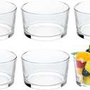 HillSpring Glass Small Bowls, 7.5oz, Set of 6, Clear Mini Bowls for Dips, Sauces, Desserts, Side Dishes, Pudding, Fruit and Charcuterie Boards, Pinch Bowls for Meal Prep, HS-ROUNDBOWL-6PC