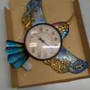 Thermometer Indoor Outdoor Patio Weather Thermometer Wall Hummingbird No Battery Required Hanging Decor Hygrometer (Blue)