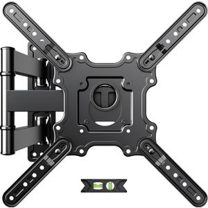 USX Mount TV Wall Mount for Most 26-60 Inch TVs up to 77 lbs, Full Motion Wall Mount TV Bracket with Swivel Tilt Single Stud Design for Corner, Max VESA 400x400mm fit Most 32 40 42 43 50 55 60 TVs