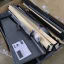 Feonase Full Size Bed Frame with Luxury Wingback and Fast Charging Station, Full Upholstered Button Tufted Storage Headboard Platform Bed, Sturdy Wooden Slats Support, Noise-Free, Easy Assembly, Dark Gray