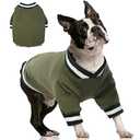 FUAMEY Dog Pullover Sweatshirt，Dog Winter Sweaters Warm Dog Clothes Dog Vest Thick Puppy Pullover Soft Pet Fleece Sweater Cute Doggie Boy Girl Outfit for Small Medium Dogs Green M