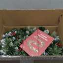 SHareconn 9FT Prelit Artificial Christmas Garland with Color Changing Lights and Timer by Batteries Operated for Mantle Table Stairs Fireplace Xmas Decoration, Holiday Indoor Outdoor, 9 FT, Snow