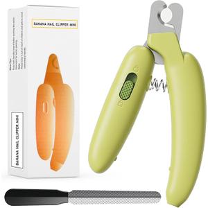 Dog Nail Clippers,Dog Nail Trimmers for Small Medium Dogs and Cats - Professional Grooming Tool with Safety Lock, Sharp Stainless Steel Blade Prevents SplittingIncludes Nail File (Green-mini)