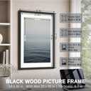 VCK 24x36 Frame 5 Pack, Black Exclusive Wood 20x30 Mat, for Picture, 24x36 with 20x30 Mat