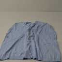 JUHEE Womens Oversized Summer Cardigan Tops Lightweight Going Out Cap Short Sleeve Button V-Neck Knit Casual Sweater Shirts Large, Blue 