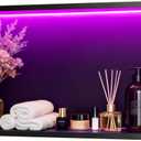 WICHEMI Shower Niche No Tile Needed RGB LED Recessed Wall Niche 24"X12"
