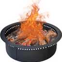 SoulMate Outdoor 48-Inch Outer/42-Inch Inner Fire Pit Ring Smokeless,Duty Solid Metal Steel Round Firepit Rim Insert for DIY Fire Pits, Outdoor Above or In-Ground, Camping Garden Patio Backyard.