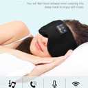 MUSICOZY Sleep Headphones Masks, Headphones Masks for Sleeping Wireless Music Mask, Bluetooth Sleep Eye Mask for Sleeping for Side Sleepers Men Women with Speakers Cool Tech Gadgets Gifts