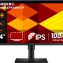Samsung 24 (S40GD) Borderless Business Monitor with IPS Panel, 100Hz Refresh Rate, Eye Saver Mode, Ergonomic Design, Game Picture Mode, LS24D408GANXGO