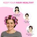 36-Pack Soft Foam Hair Rollers for Overnight Styling - Flexible Sponge Curlers for Frizz-Free, Damage-Free Curls (Pink, 0.98 Inch)