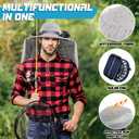 Chuarry Wide Brim Sun Hat with 2 Solar Fans and Neck Flap Outdoor Solar Powered USB Charging Bucket Fishing Hat for Men Women