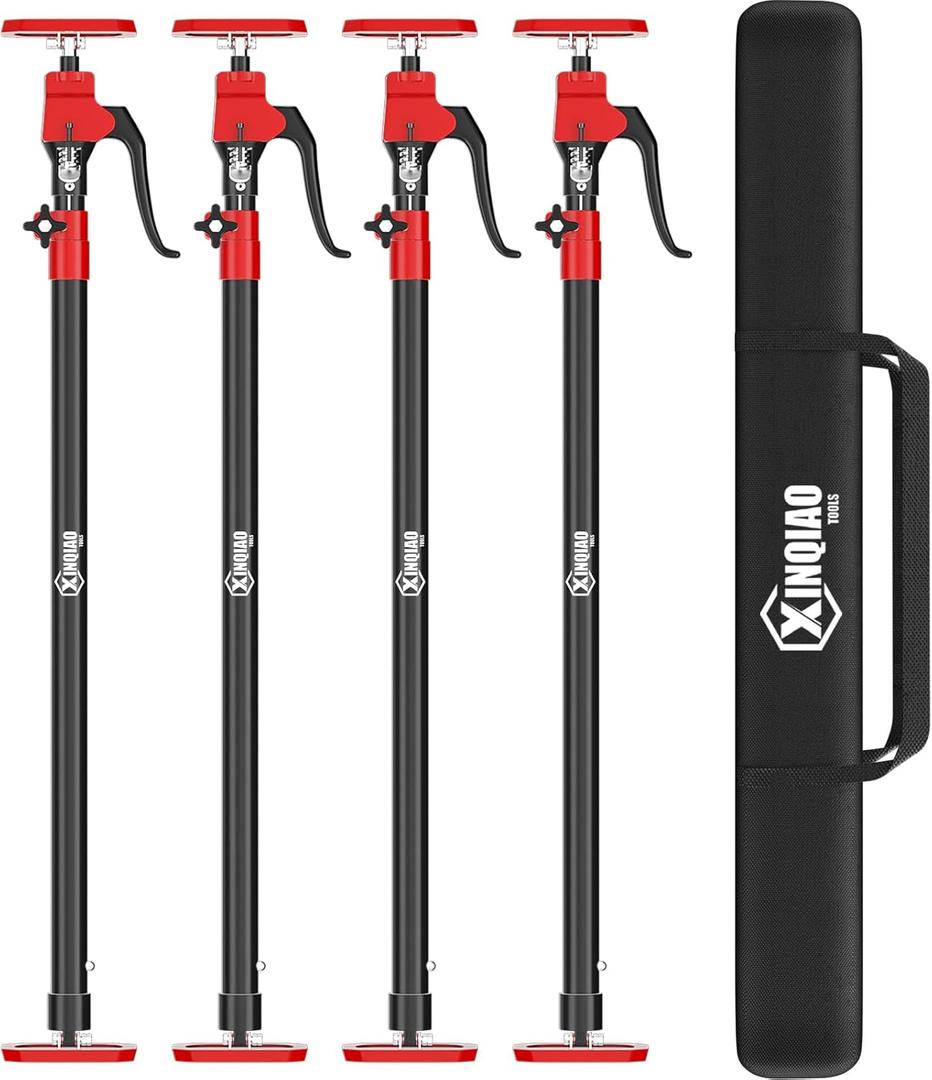 XINQIAO Cabinet Jacks for Installing Cabinets, Heavy Duty Third Hand Tools Adjustable Support Pole from 49.2 in to 114.2 in, 4 PCS XINQIAO Cabinet Jacks for Installing Cabinets, Heavy Duty Third Hand Tools Adjustable Support Pole from 49.2 in to 114.2 in, 4 PCS