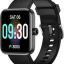 Smart Watch, Fitness Tracker with Heart Rate Monitor, Blood Oxygen, Sleep Tracker, 41mm Touchscreen Smartwatch for Android iOS Swimming Waterproof Pedometer Step Calories Tracker for Women Men (Black)