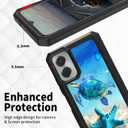 for Moto G Power 5G 2024 Case for Men Women Turtle Starfish Mixed Dual Layer Heavy Duty Shockproof Rugged Protective Phone Case for Motorola G Power 5G 2024