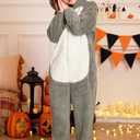 Unisex Kids Animal Cute Koala Hooded Zipper Onesie 4-12 Years (Gray, M)