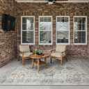 GENIMO Outdoor & Indoor Area Rug 5'x8', Waterproof, Non-Shedding, Easy Cleaning, Boho Mat for Patio, Living Room, Balcony, Dining Room, RV, Deck, Bedroom, Camping, Outside Carpet,Light Grey Brown