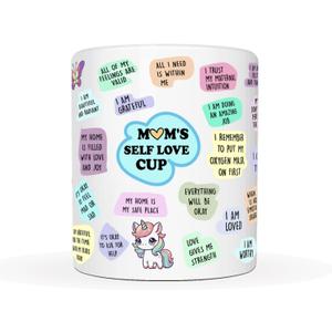 Moms Self-Love Inspirational Gifts Ceramic Coffee Mug - 11oz, Motivational Quotes for Moms, Perfect Ideal for Mother's Day, Birthday, or Christmas, Self-Care & Empowerment, Tea or Coffee Cup
