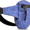 Large Bum Waist Bag for Adults (Various Vibrant Colors and Patterns Available) (One Size, Petal - Bluebell)