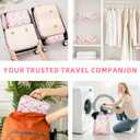 BAGAIL 8 Set Packing Cubes Luggage Packing Organizers for Travel Accessories-Pink Flamingo