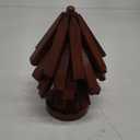 Trivets for Hot Dishes - Tree Washer Set, Wooden Pinwheel Coaster Set with Stand for Easy Storage - for Fondue pots, Pans, Bowls, teapots, Warming Trays - Versatile Decorations (A Walnut 4 pcs)