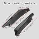 Jsorum 2Pcs Rear Bumper Diffuser Spoilers for Cars, Rear Bumper Canard Diffuser Splitter Protector, Universal Rear Bumper Lip Splitter Diffuser Spoiler Kit Exterior Decorations for Car (Carbon Fibre)