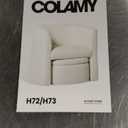 COLAMY Upholstered Sherpa Barrel Accent Chair with Storage Ottoman, Morden Living Room Side Chair, Single Sofa Armchair with Lounge Seat for Bedroom/Office/Reading Spaces, Cream