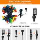 C9 Christmas Lights Outdoor, 33ft 50 LEDs Christmas String Lights with 8 Modes, 5 Sets Connectable, IP65 Waterproof Outdoor Indoor Vintage Fairy Lights for Christmas Tree Holiday Party Decor (Multicolor)