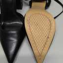 CELLENZ Women Chunky Heel Pumps: 3.9 Inch High Sexy Heels, Comfortable Formal Homecoming Party Dance Dress Shoes, Closed Pointed Toe Strappy Pumps Size 7,  Black Pu