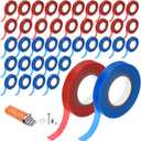 40-Pack Garden Tie Tape, 3937 Feet x 0.47 Inch Tying Tape W 10000pcs Staples for Plant Tying Machine/Grapes/Climbing Plants/Raspberries/Tomatoes/Vining Vegetables Flowers