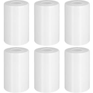 6 Pack White Frosted Glass Shades Replacement,5.51in Height,3.94in Diameter,1.65in Fitter, Cylinder Glass Shade Covers Replacement Globe for Pendant Light Floor lamps light fixtures Wall Sconces